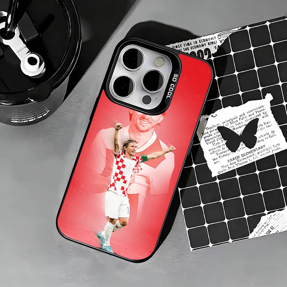 Luka Modric Phone Case For iPhone 17,16,15,14,13,12,11 Plus,Pro Max,XS,Colored Silver Phone Case