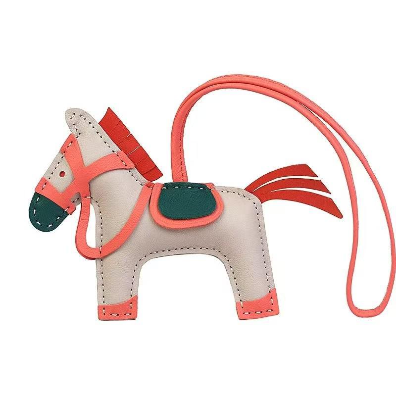 Piele Naturală Piele de Oaie Cal Breloc & Pandantiv Charm pentru Geantă