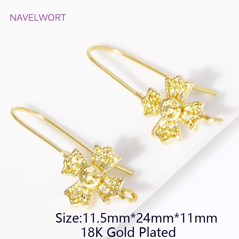 

2/4/8Pcs/Lot 18K Gold Plated Brass Earwire Earring Hooks,French Earrings Accessories,For DIY Earrings Jewelry Making Supplies 2 pieces