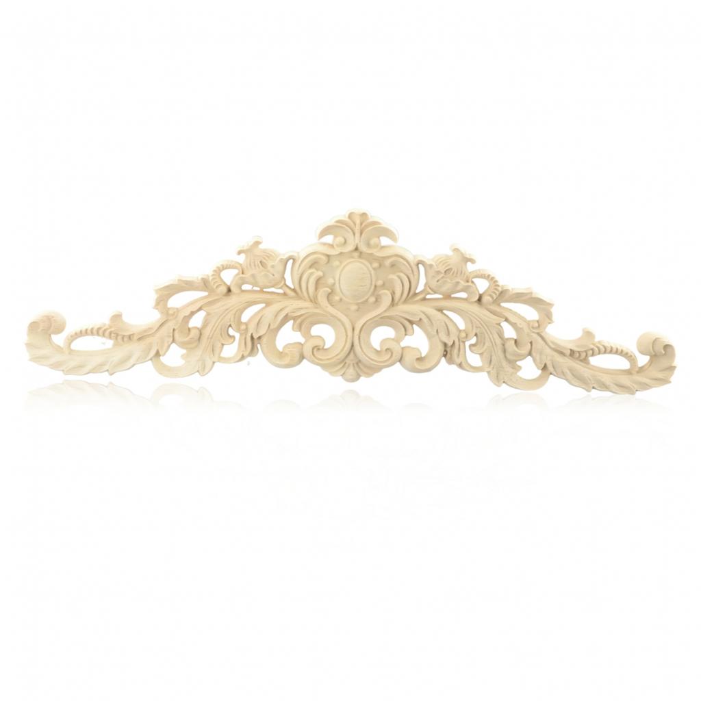 Wooden Carved Applique DIY Decor Furniture Unpainted Mouldings