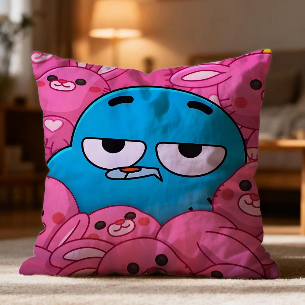 Federa Cuscino Calda T-TThe Amazing World Of Gumball Morbida Lavabile per Divano Letto Viaggio Ufficio
