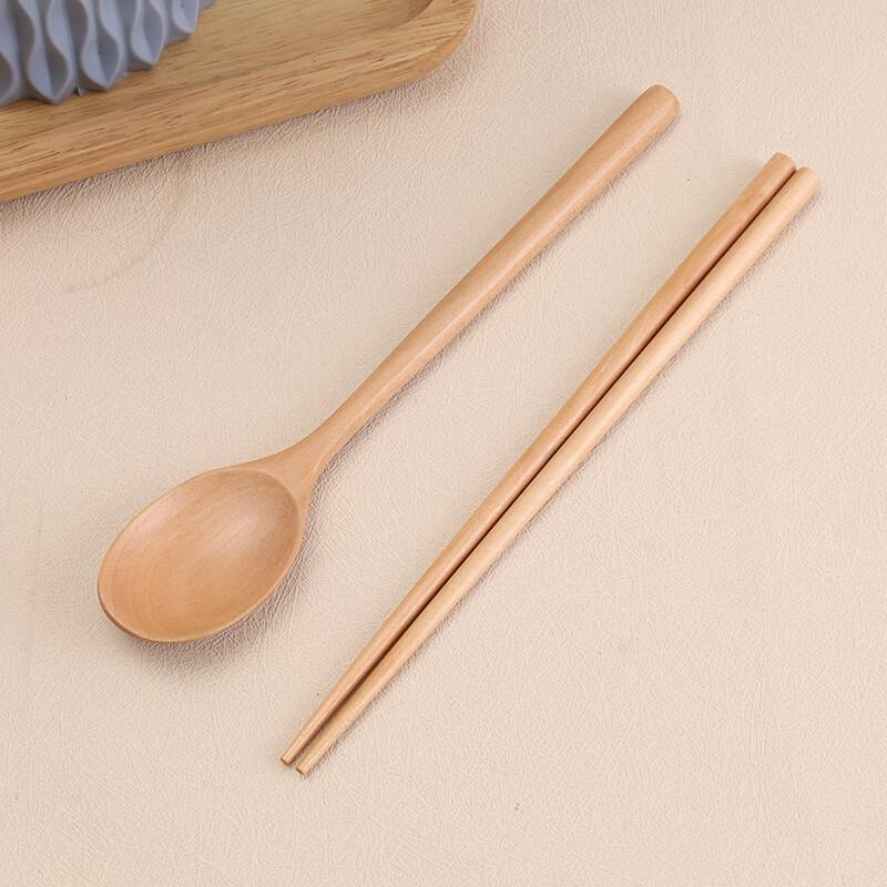 Portable Natural Wood Chopsticks & Fork Set