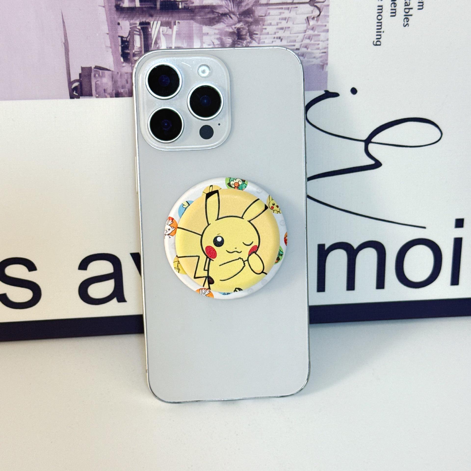 Foldable Pikachu Magnetic Phone Stand with Strong Pop-up Holder