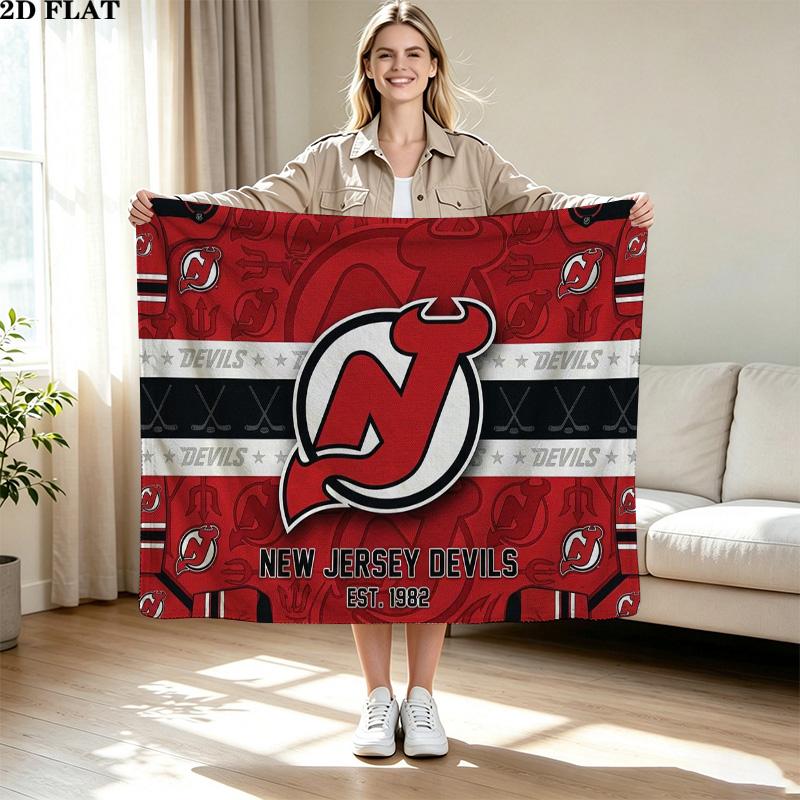 New Jersey Devil Print Flannel Blanket High Quality Warm Comfortable Cover for All Seasons Perfect for Gifts Home Decor