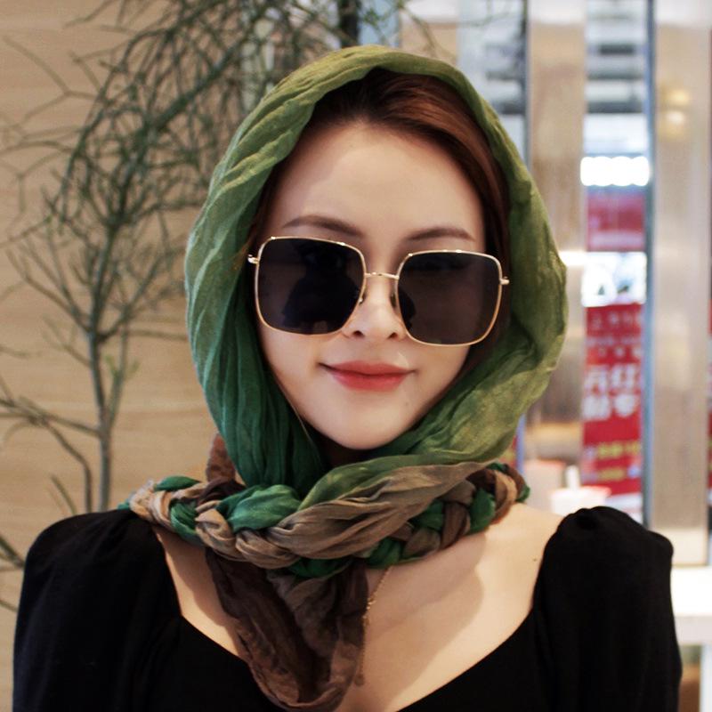 

Универсальный мятый платок для девочек - модный шарф для защиты шеи на осень/зиму 150 cm