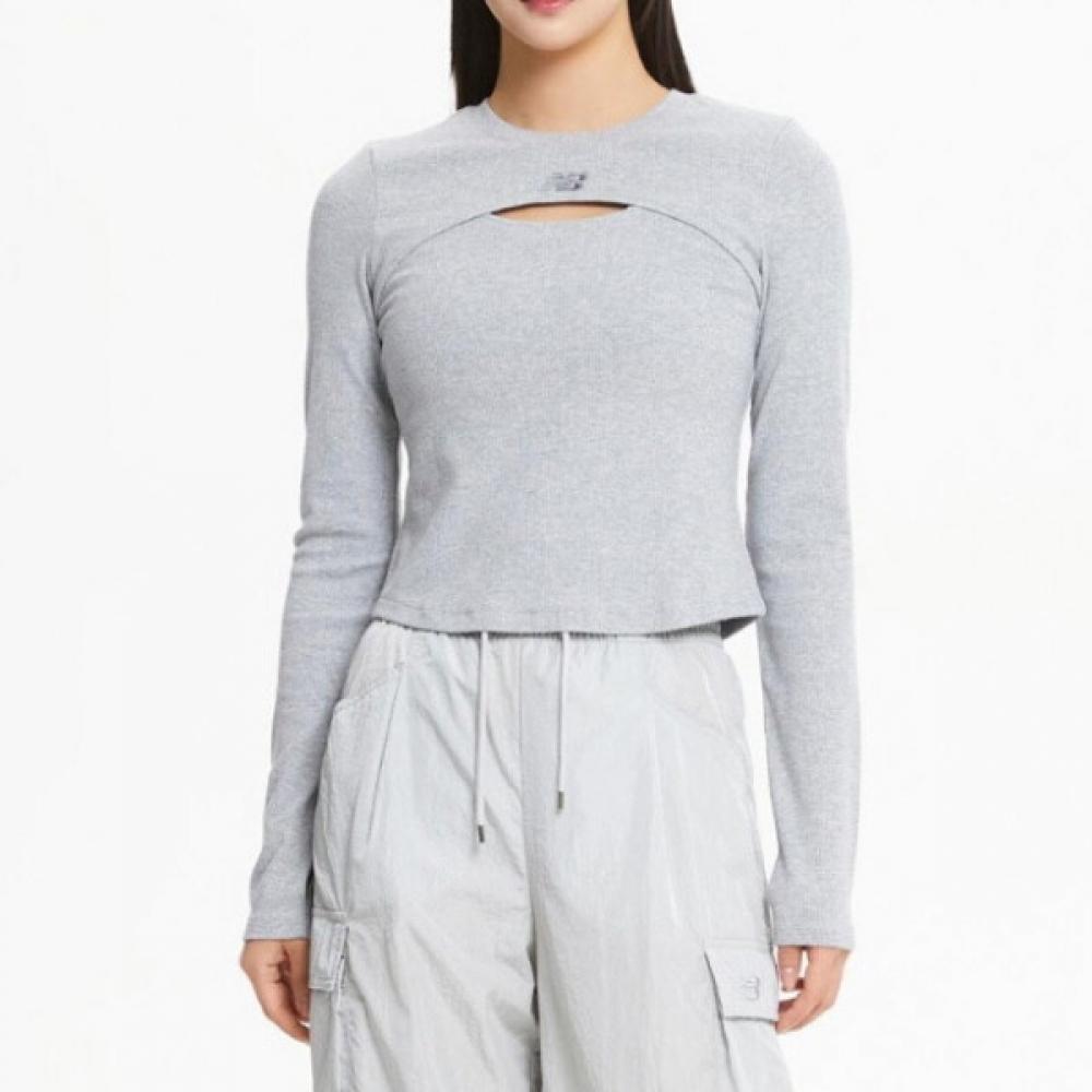 

New Balance Женский лонгслив T с вырезами в рубчик Kqj Nbnde3w822 Ac 85