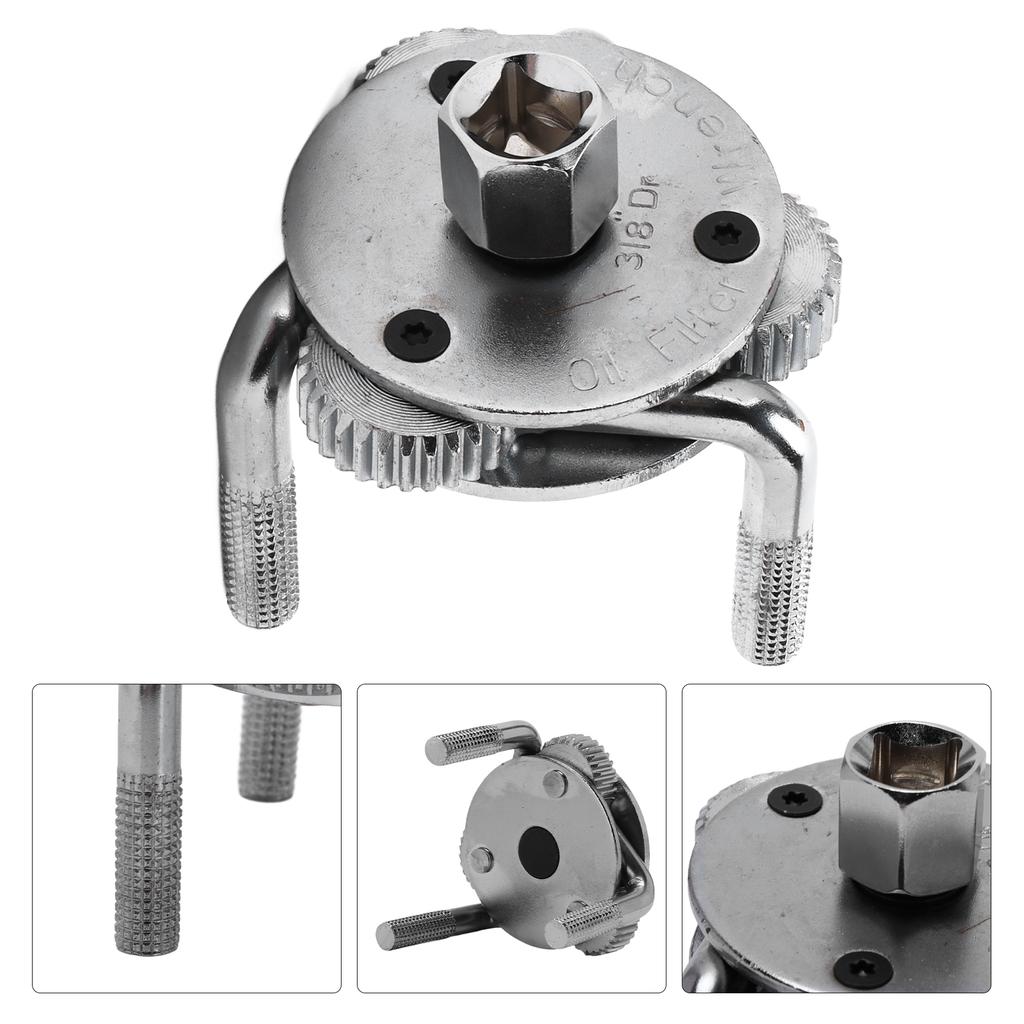 Oil Filter Wrench Spanner 3‑Jaw Removal Tool Professional Universal for Auto Car Repairing
