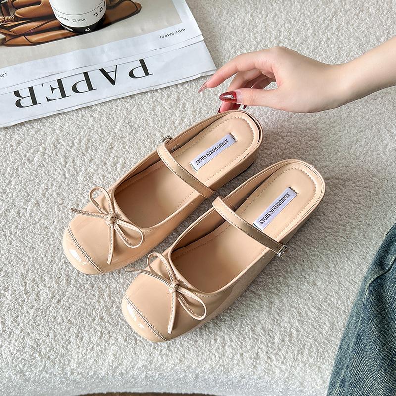 Baotou sandals women's summer lazy shoes half-drag small inner height increase silver single shoes women