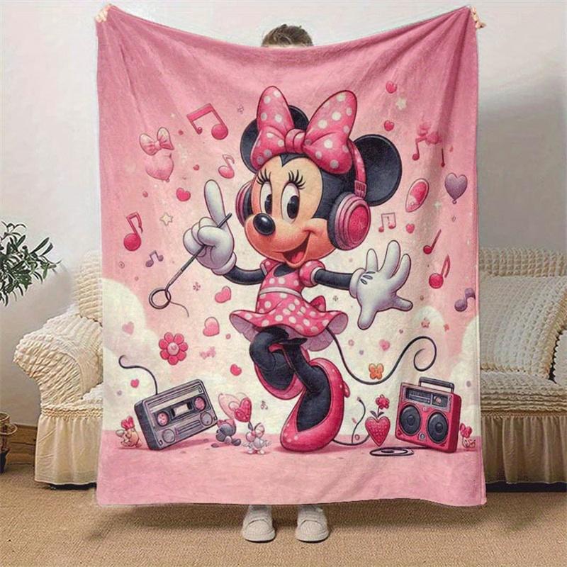 1pc Minnie Printing Blanket - Soft, All-Season Throw for Office Blanket,Personalized Gift with Adorable Cartoon Design