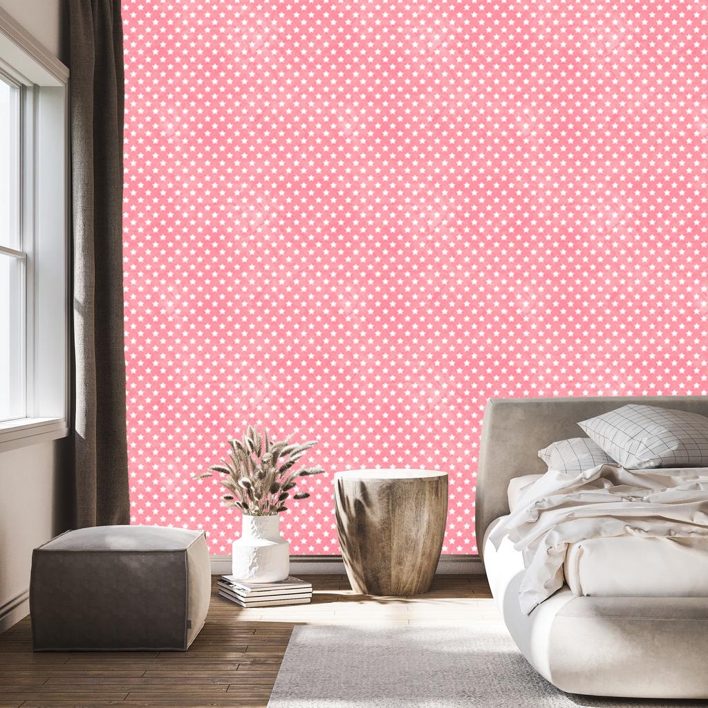 Wallpaper Stars Coral for Living Room and Bedroom 50x1000