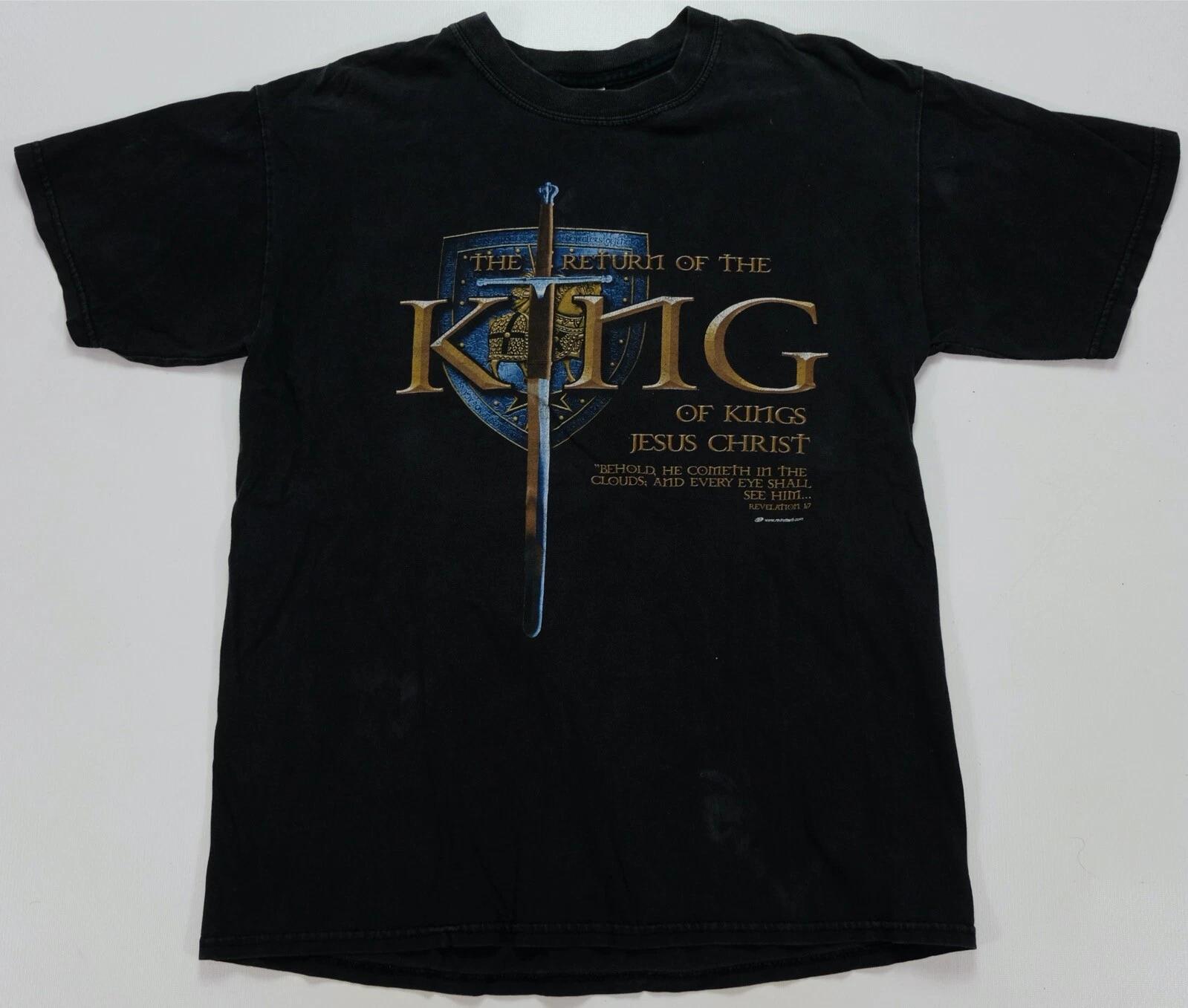 Rare Vintage The Return of the King of Kings Jesus Christ Sword T Shirt 90s SZ M S
