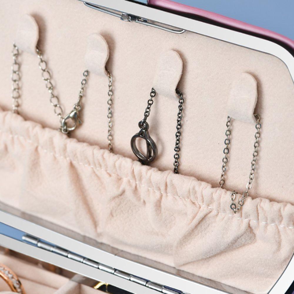 Fashion PU Leather Jewelry Packing Box Necklace Bracelet Organizer Earrings Rings Holder Dustproof Jewelry Storage Case Watch