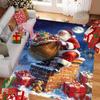 Santa Claus-themed Christmas Rug, Suitable for Living Rooms, Bedrooms, and Entryways, As Well As Outdoor Patios, Gardens, and Courtyards;
