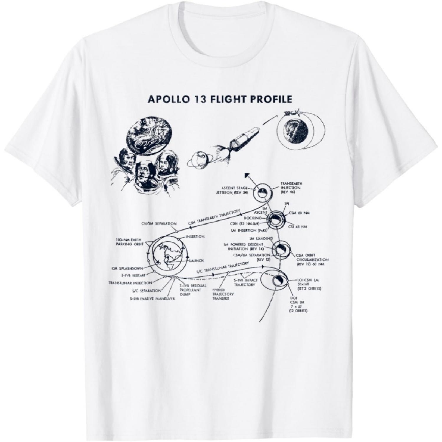 50th Anniversary Apollo 13 Flight Profile - Apollo 13 Gift T-Shirt S