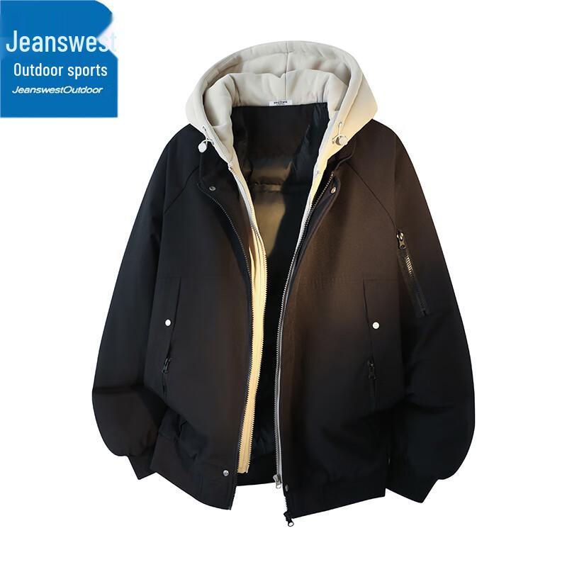 Jeanswest Men's Winter Waterproof Warm Hooded Outdoor Padded Jacket