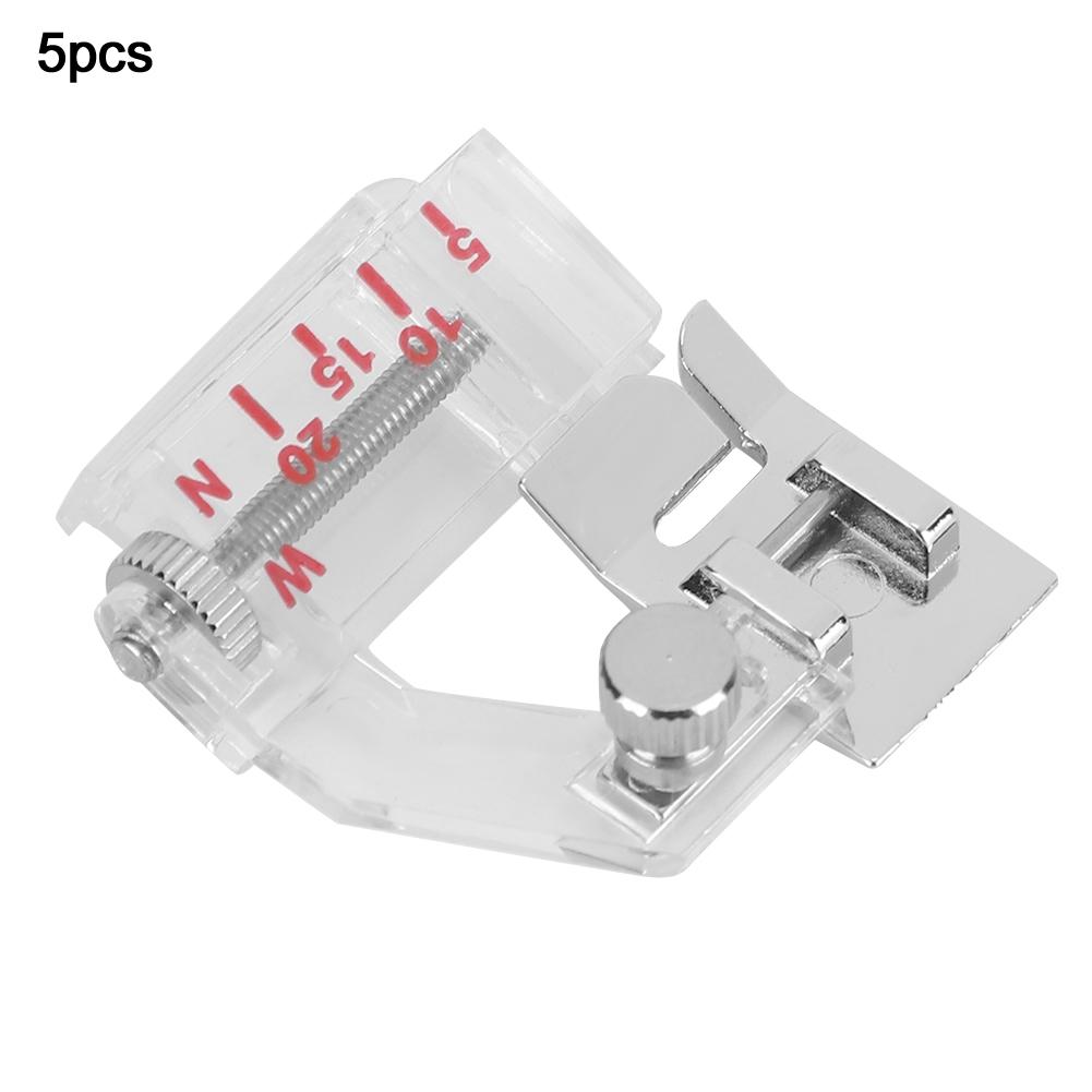 

5 шт. Регулируемые прижимные лапки для косой бейки, аксессуары для швейной машины