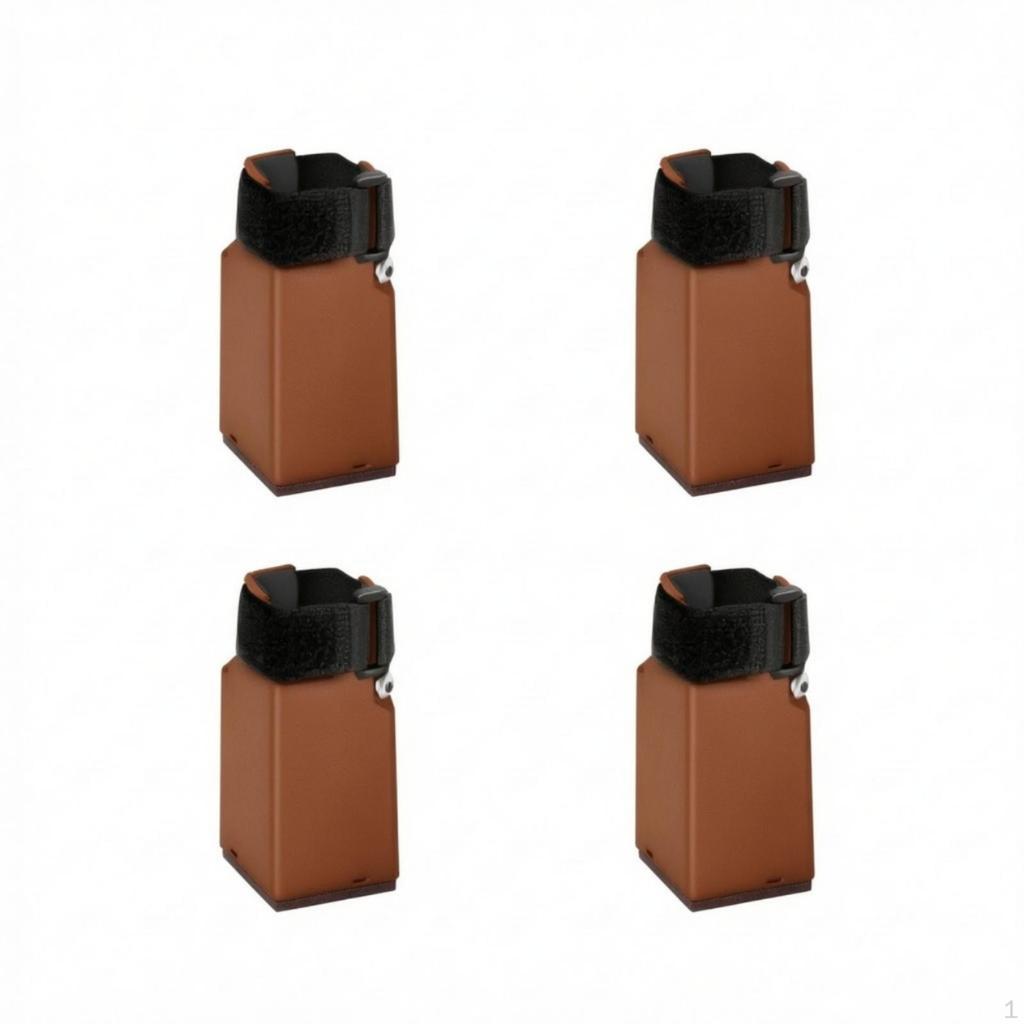 4 Pieces Furniture Riser with Strap Square Adjustable Leg AntiSlip Blocks for Sofa,