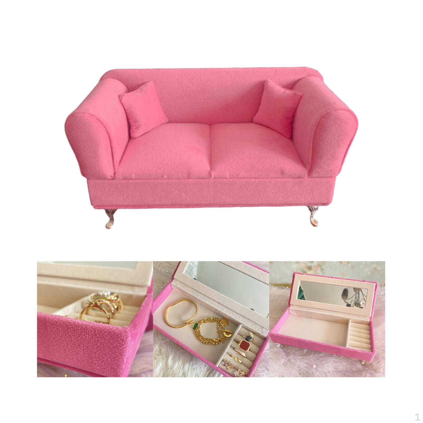 

1/6 кукольный диван для гостиной или спальни, аксессуары 12-дюймовые куклы и фигурки Two Person Sofa