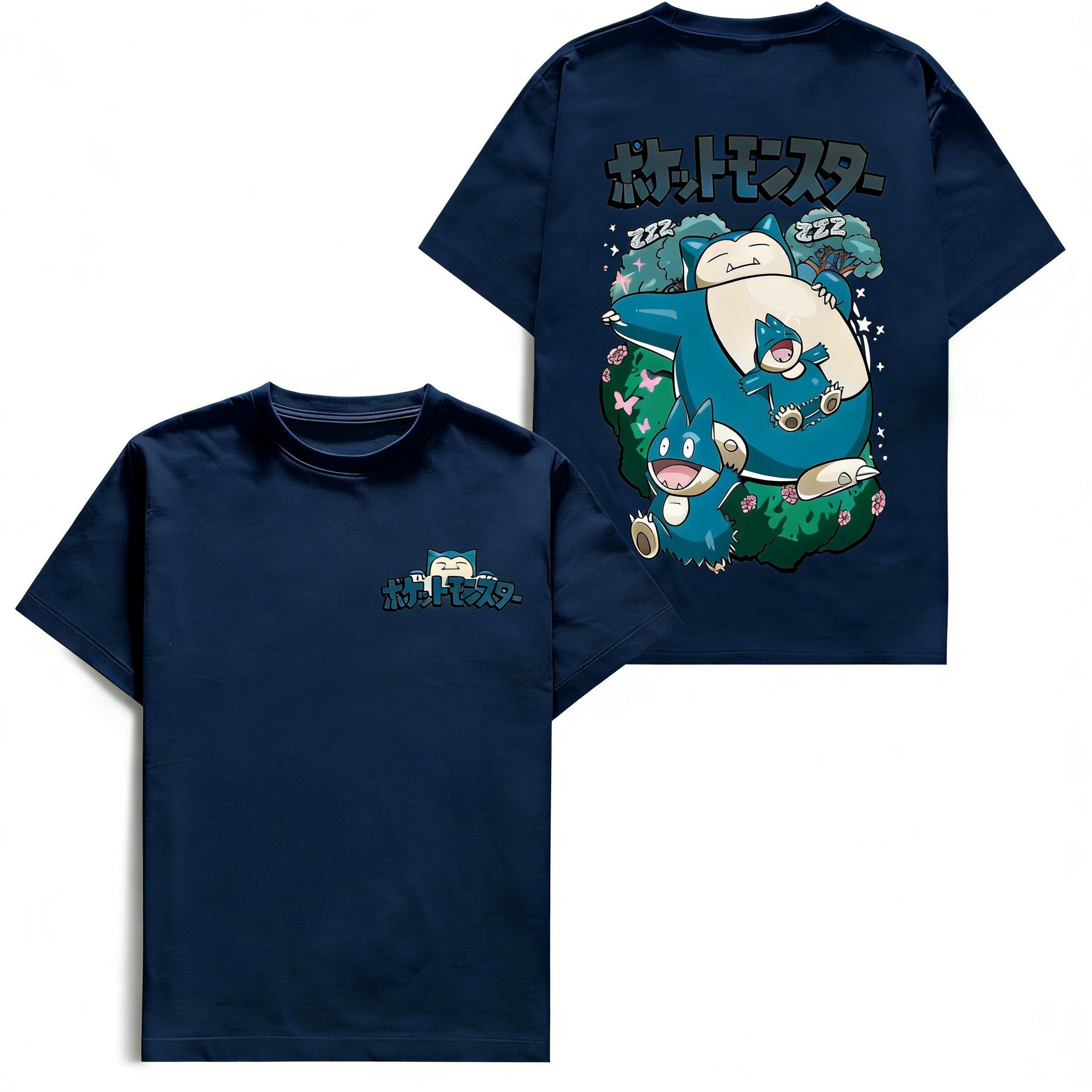 

Pokemon Anime Cotton Graphic T Shirt Men Women 2026 Summer Y2k Short Sleeve Tee Casual Tops Snorlax Kawaii Streetwear Fashion 2XL