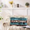 1/4pcs Rustic Farmhouse Camping Throw Pillow Covers Camper Themed Decorative Pillow Cases for Outdoor Indoor Home Decor