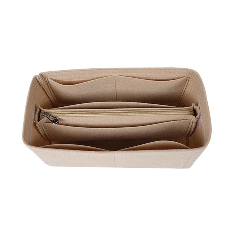 

Популярный женский органайзер для макияжа Сумка-вкладыш из фетровой ткани Многофункциональная дорожная косметичка Подходит для H-birkin25 30 35 Сумка-вкладыш H-Birkin25 бежевый