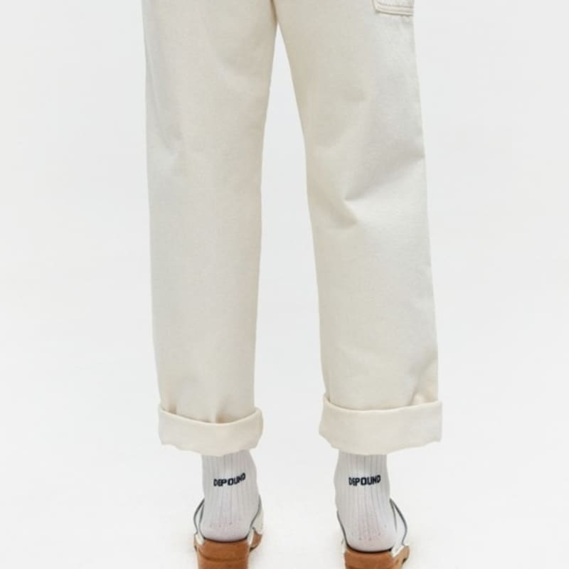 DEPOUND Logo Stripe Socks - White