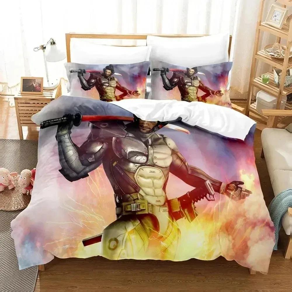 Anime METAL GEAR RISING REVENGEANCE Bedding Set Duvet Cover King Queen Size Quilt Pillowcase Comforter Steam Game Theme