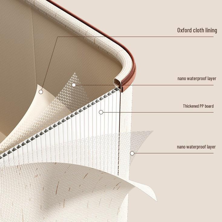 Tianshan Cotton Quilt Storage Box with Rivet Reinforcement and Zipper Closure - Large Capacity Handheld Clothes Organizer