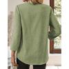Spring/Summer Women's Plus Size V-Neck Solid Color Loose Fit Shirt