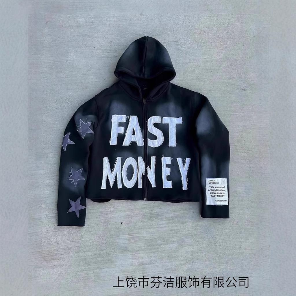 New letter 3d printing sweater letter loose hooded men's and women's coats multi-color optional trend