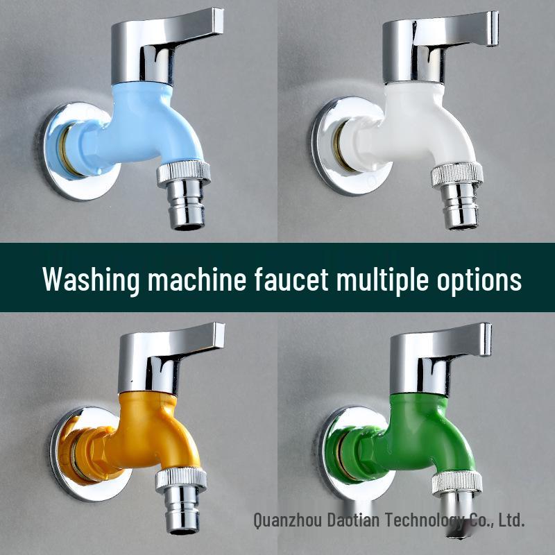 

Multifunctional Dual Outlet Washing Machine Faucet: One Inlet, Two Outlets, Three-Way Household Mop Sink, Single Cold Quick Open Faucet