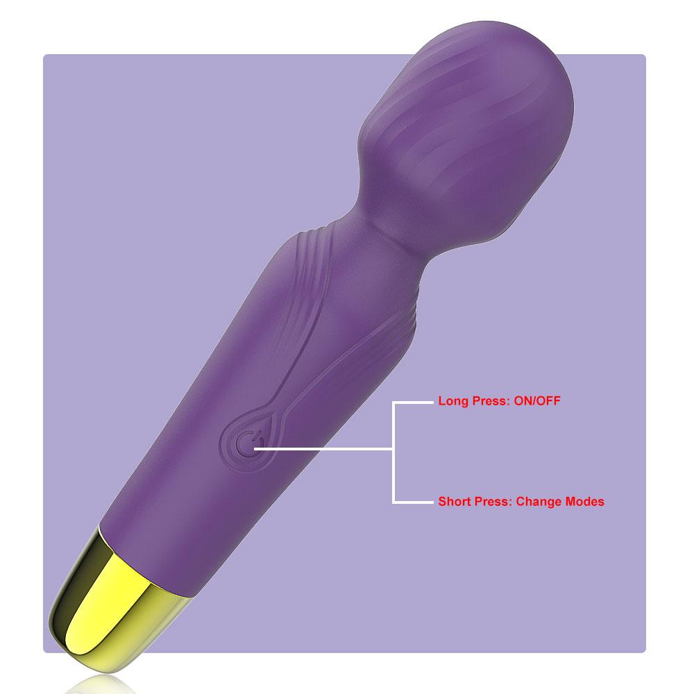Powerful AV Magic Wand Vibrator for Women Rechargeable 7 Speeds G-Spot Massager & Clitoral Stimulator Silicone Adult Sex Toys for Couple