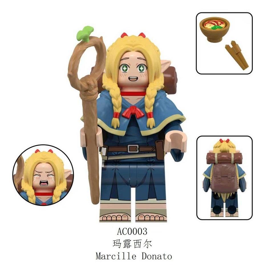 Delicious In Dungeon Mini Building Blocks Toy Anime Kpop Devil Hunter Assembly Model Doll Building Blocks Toy Christmas Gifts