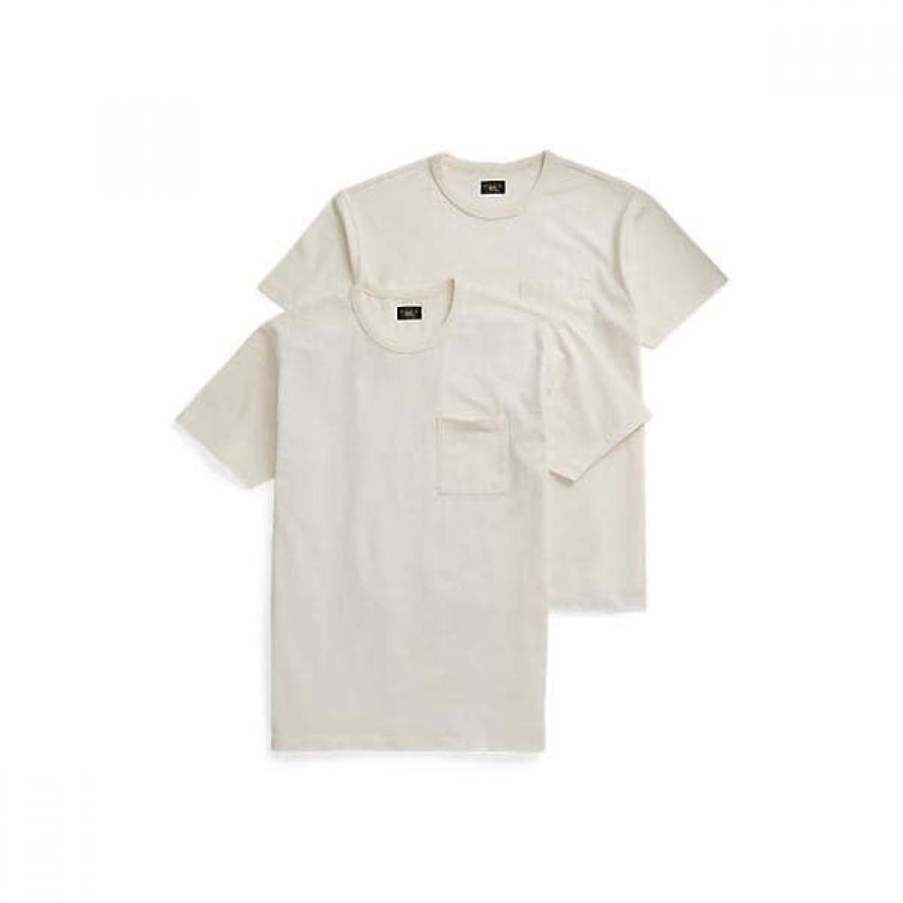 Rrl GarmenT Dye PockeT T shirT Two Pack  mnrrTsh1n820130100 M