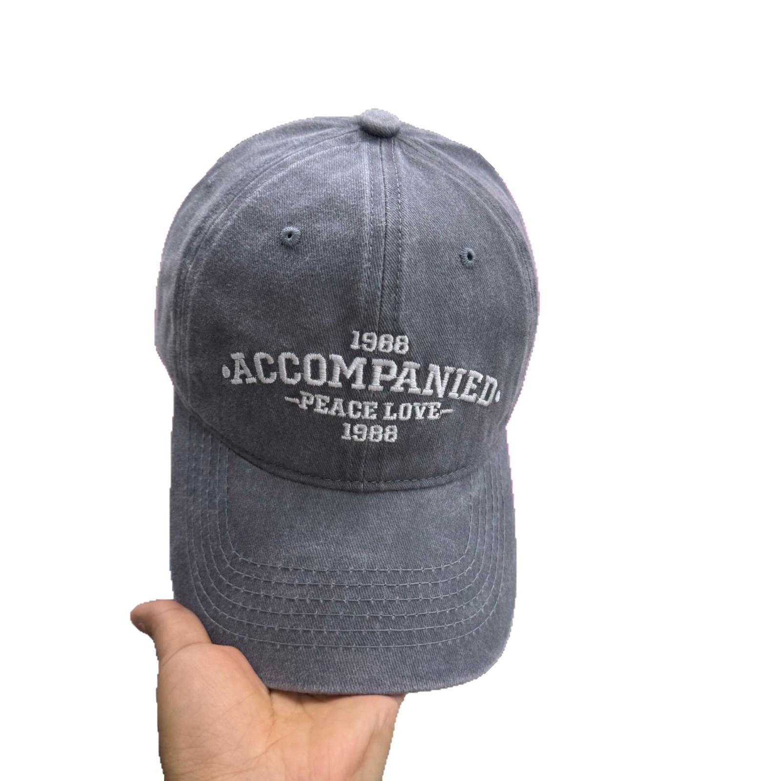 

Korean Version Of The New Washed Cotton Letter Embroidered Baseball Hat Unisex Fashion Casual Versatile Sunshade Cap