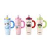 Children's Thermos Cup 111 Stainless Steel Straw Cup Cartoon Student Water Cup Portable Large-capacity Bingba Cup