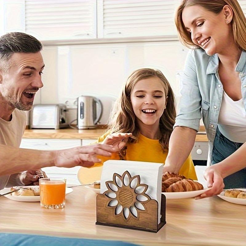 Elegant Sunflower Napkin Holder-Classic Style,Ideal for Family Gatherings,Napkin Holder for Table Halloween Christmas Decoration