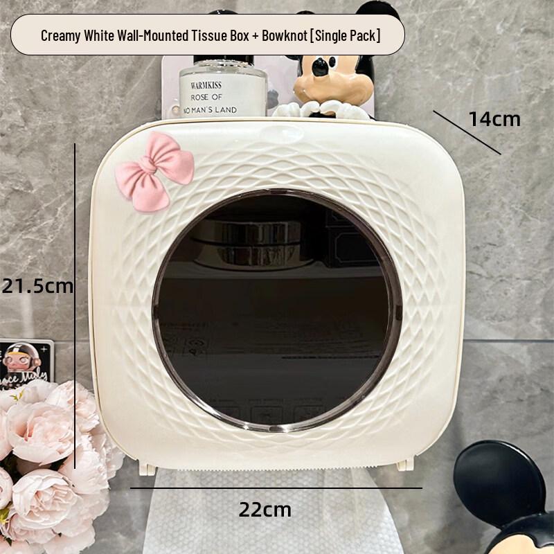 Hampton Wall-Mounted Tissue Box & Toilet Paper Holder