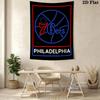 Sixers Logo Blue Background Bedding 1 Duvet Cover 2 Pillowcase Without Core Christmas Birthday Gift Duvet Cover And Pillowcase