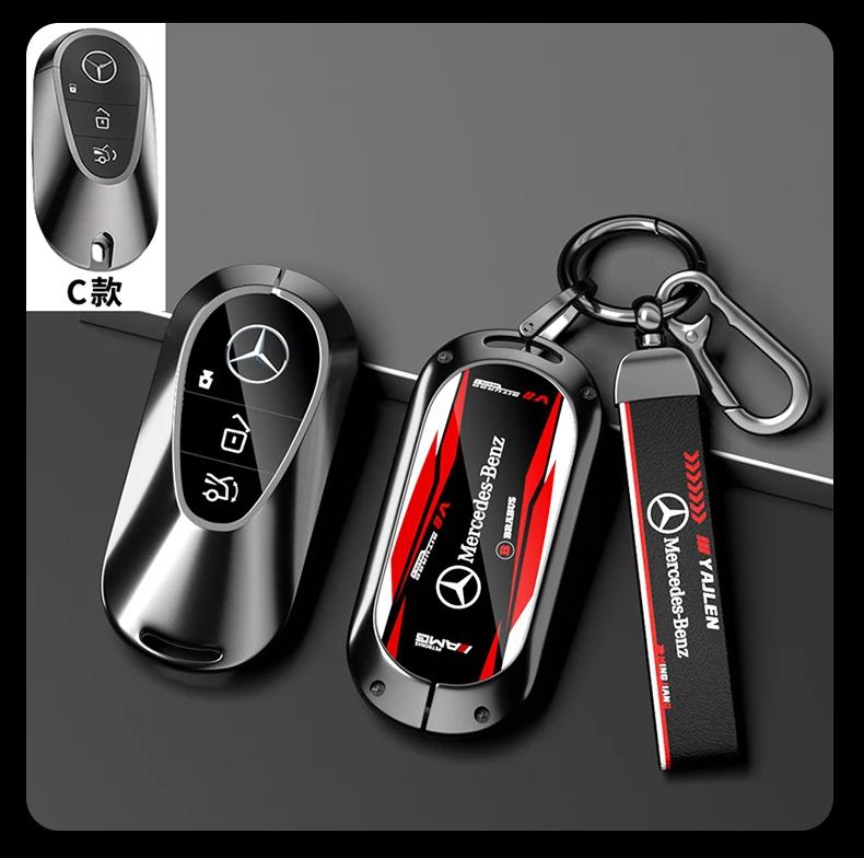 Pro Mercedes Benz C E S Třída GLC W206 W223 W214 E300 C260 C300 S450 S500 S400 Pouzdro na klíče od auta s dálkovým ovládáním Kryt Držák na klíčenku