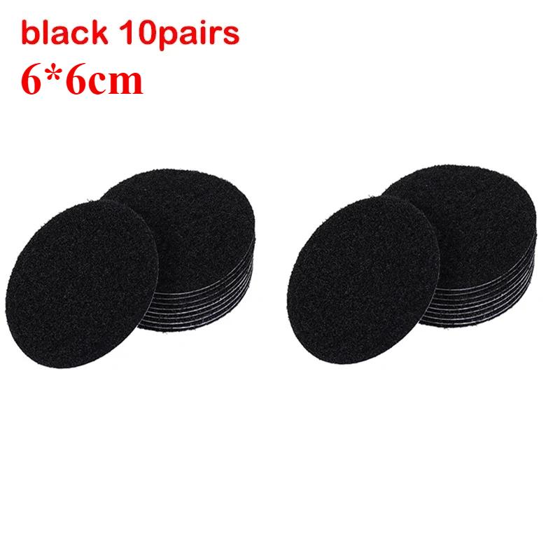 5-10Pairs Strong Self Adhesive Hook Loop Fastener Tape 60mm Nylon Magic Sticker Disc Hook Adhesive Round Hook Loop with Glue