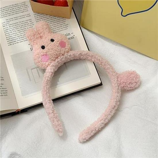 Cartoon Plush Headband: Cute Hair Accessory for Women & Kids, Perfect for Face Washing