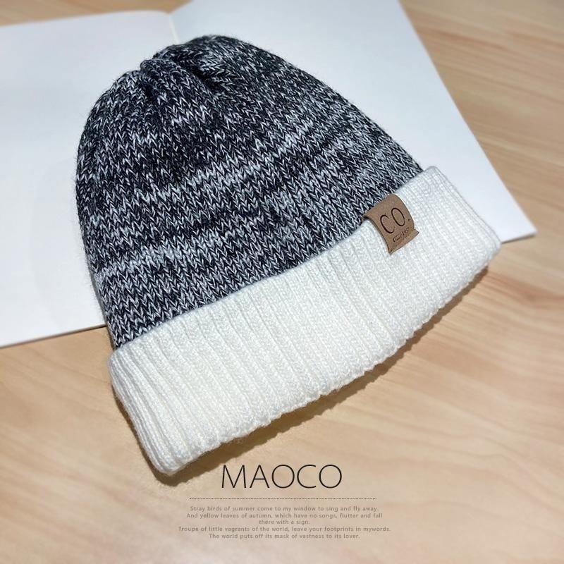 Hat Winter Cold Proof Knitted Hat Plus Velvet Thickened Warm Men's Wool Hat Cotton Hat Winter Riding Wind Proof Cold Hat