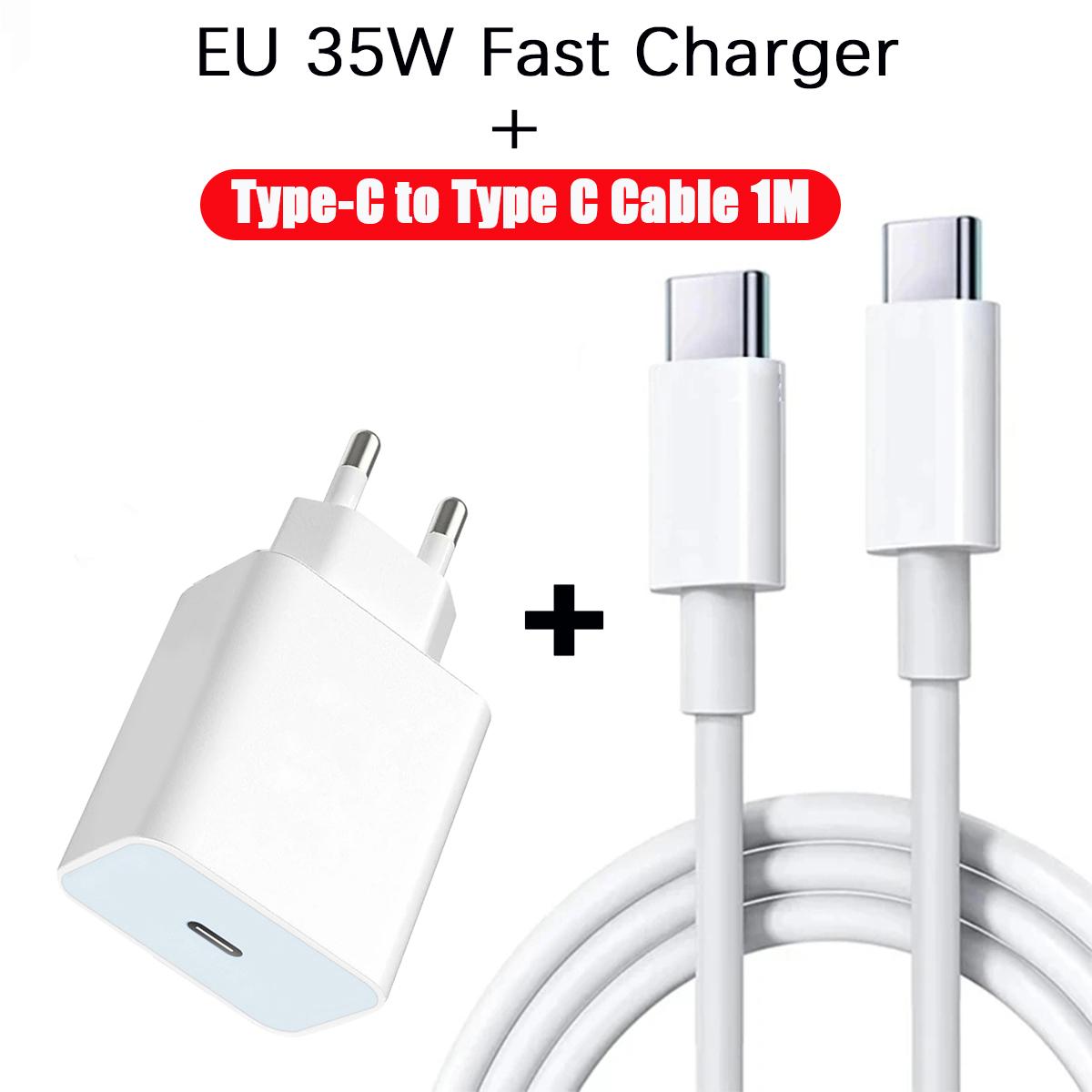 

PD 35W быстрое зарядное устройство комплект для iPhone 11 12 13 14 15 16 Pro Max Plus быстрая зарядка кабель 1M для iphone16 Serives телефон настенное зарядное устройство EU 2IN1 (16 Series)