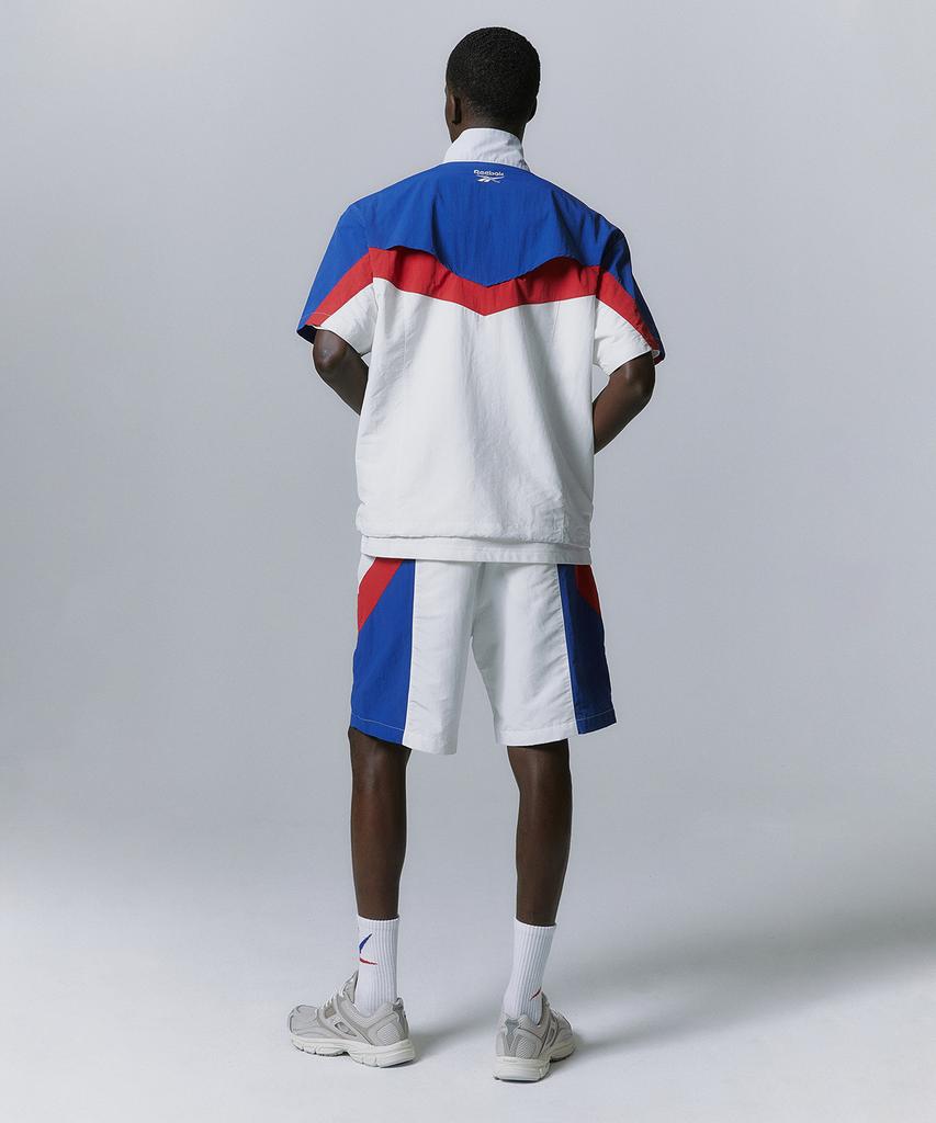 Reebok Twin Vector Short Sleeve Anorak - Off White