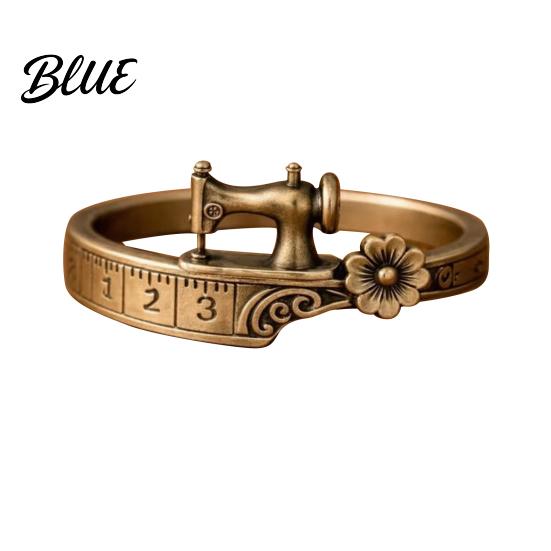 Sewing Enthusiast Jewelry Machine Bracelet Vintage Adjustable Open Cuff Ring