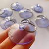Glass Suction Cup with Ring - 35MM, 40MM, 55MM - Round Head Plastic Accessory