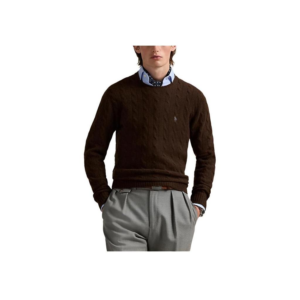 Polo Ralph Lauren Embroidered Pattern Crew Neck Long Sleeve Sweater Men sweater MNPOSWE16822405-200