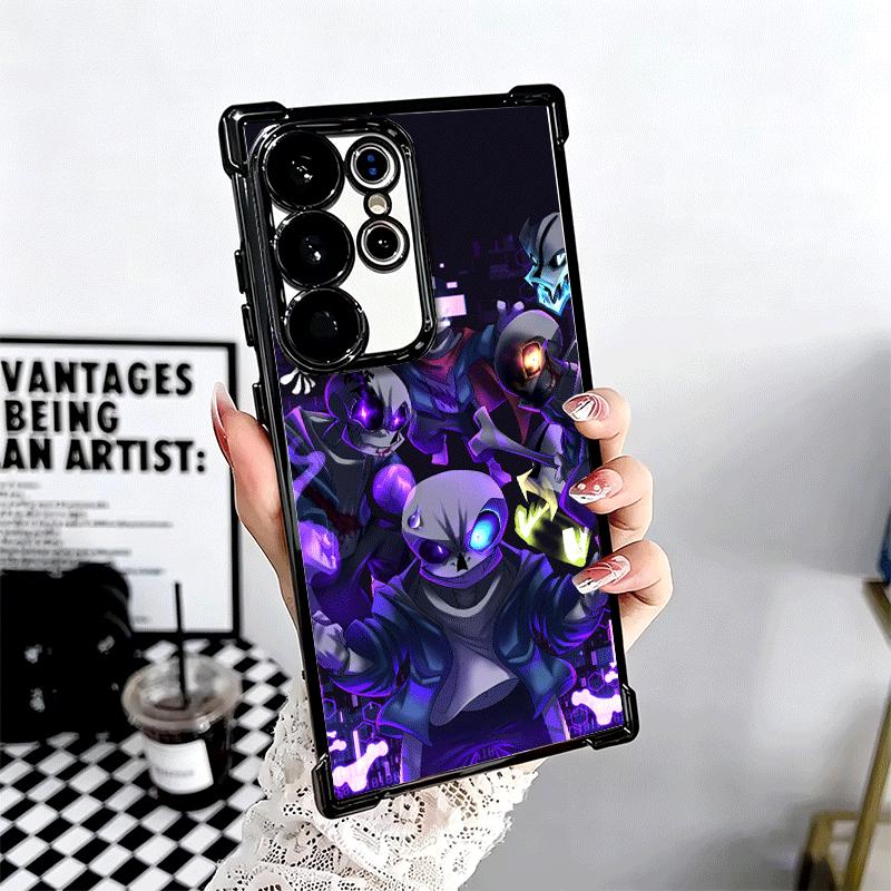 U-Undertale S-Sans Plating Phone Case For Samsung Galaxy S24 S25 FE S26 Edge S23 Ultra S22 S21 Plus S20 Anti-Fall Airabag Cover