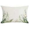 Green Plants and Green Flowers and Plants Series Linen Home Sofa Pillow Case Bedroom Pillow Single Side Print